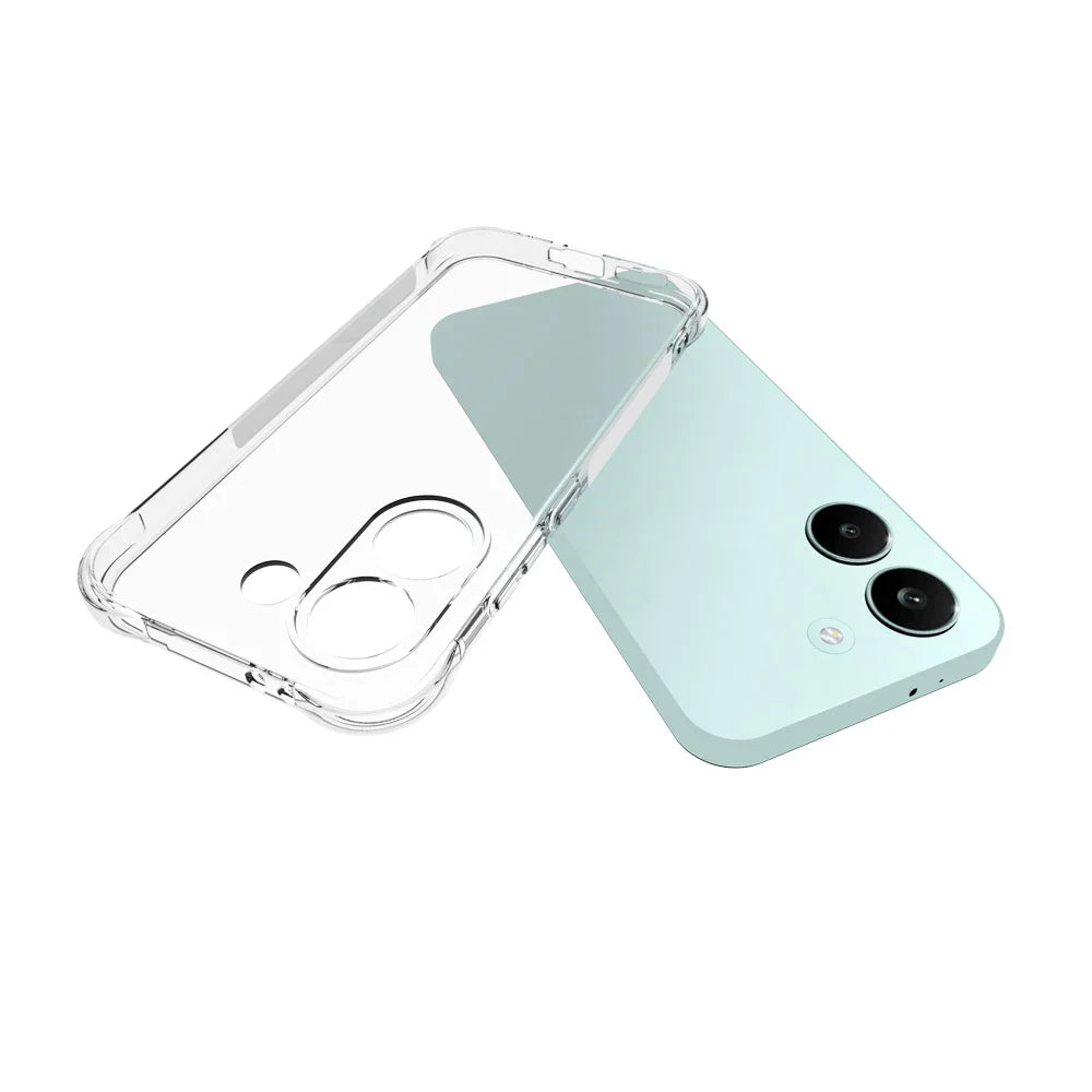 WANLONFENG For Xiaomi Redmi Turbo 5 5G  WL Series Case 2.0mm TPU Phone Cover with Tempered Glass Film - Transparent - 5