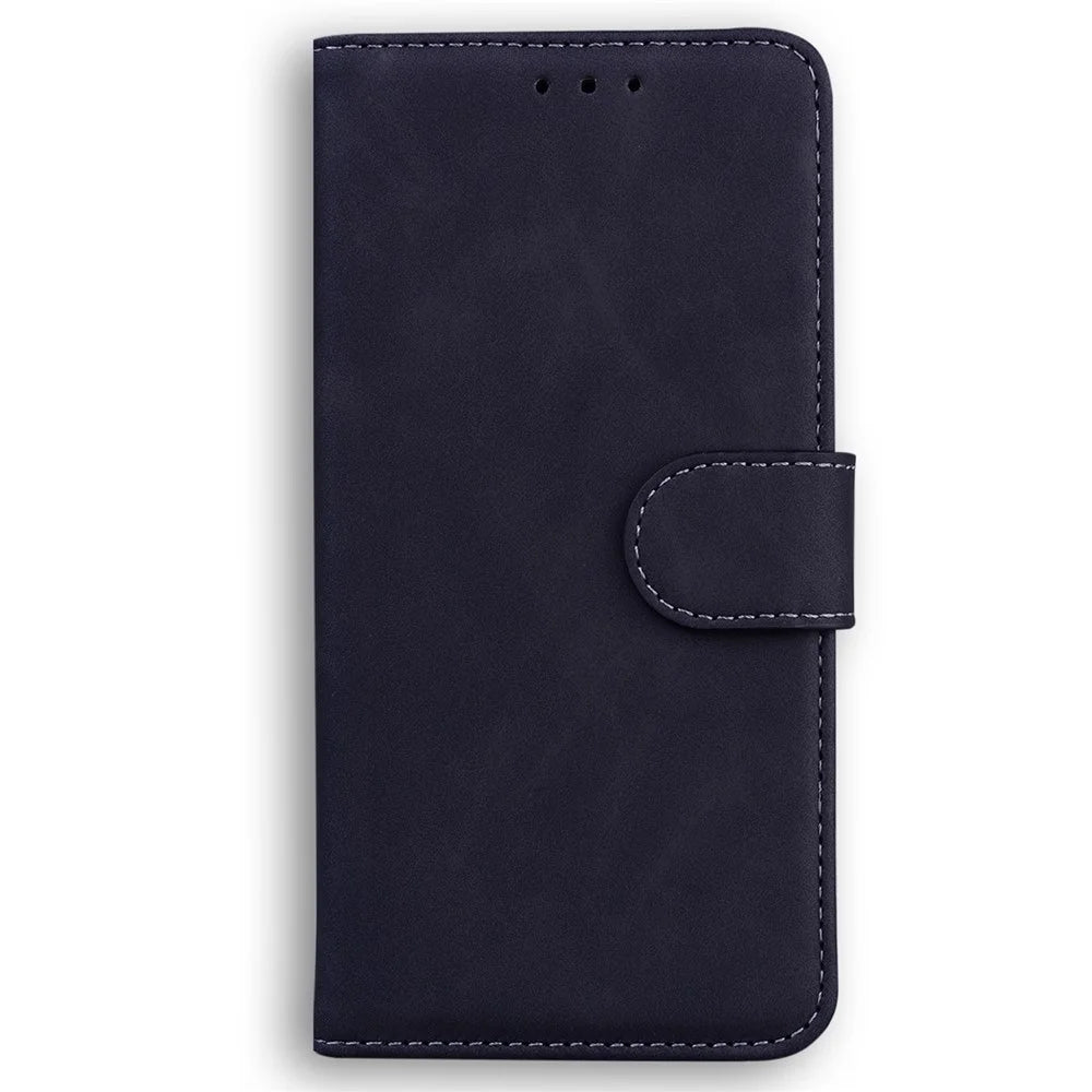 For Samsung Galaxy S23 Ultra Solid Color PU Leather Wallet Case Magnetic Clasp Protective Flip Stand Phone Cover - Black - 7