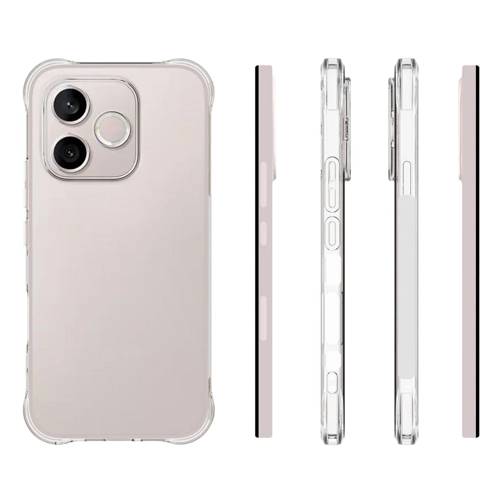 WANLONFENG For Honor 600 Lite 5G  WL Series Case 2.0mm TPU Phone Cover with Tempered Glass Film - Transparent - 6