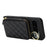 For Google Pixel 10 Pro XL Case Ring Holder Zipper Pocket Kickstand Leather Back Phone Cover with Shoulder Strap - Black - 3