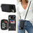 For Google Pixel 10 Pro XL Case Ring Holder Zipper Pocket Kickstand Leather Back Phone Cover with Shoulder Strap - Black - 4