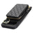 For Google Pixel 10 Pro XL Case Ring Holder Zipper Pocket Kickstand Leather Back Phone Cover with Shoulder Strap - Black - 6