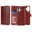 For iPhone 17 Magnetic Case Anti-Drop Detachable Wallet PU Leather Phone Cover - Dark Brown - 1