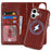 For iPhone 17 Magnetic Case Anti-Drop Detachable Wallet PU Leather Phone Cover - Dark Brown - 2