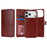 For iPhone 18 Pro / 17 Pro Magnetic Case Anti-Drop Detachable Wallet PU Leather Phone Cover - Dark Brown - 1