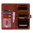 For iPhone 18 Pro / 17 Pro Magnetic Case Anti-Drop Detachable Wallet PU Leather Phone Cover - Dark Brown - 3