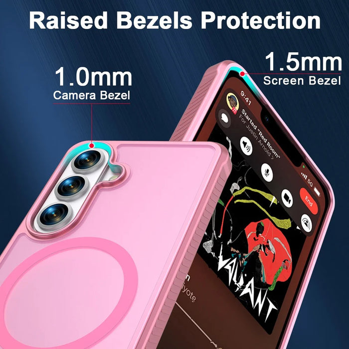 For Samsung Galaxy S26 Case TPU+PC Matte Phone Cover - Light Pink - 3
