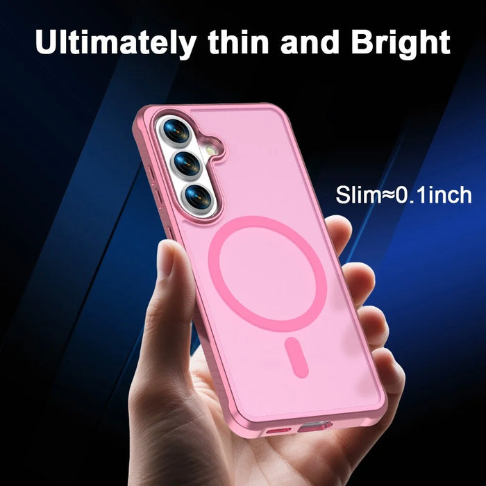 For Samsung Galaxy S26+ Case TPU+PC Matte Phone Cover - Light Pink - 6
