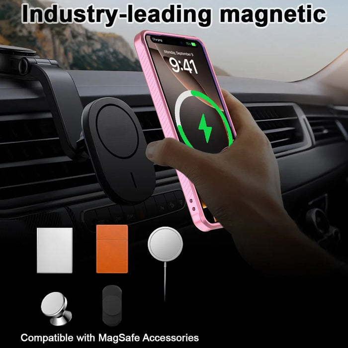 For Samsung Galaxy S26+ Case TPU+PC Matte Phone Cover - Light Pink - 7