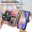 For Samsung Galaxy S25 Edge Magnetic Leather Case with Detachable RFID Blocking Zipper Wallet Cover - Pink - 7