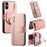 For Sony Xperia 10 VI Magnetic Leather Case with Detachable RFID Blocking Zipper Wallet Cover - Pink - 1