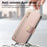 For iPhone 15 Magnetic Leather Case with Detachable RFID Blocking Zipper Wallet Cover - Pink - 7