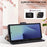 For Samsung Galaxy Z Fold7 5G Wallet Case Triangular Splicing Zipper Leather Flip Cover with Wrist Strap - Black - 7