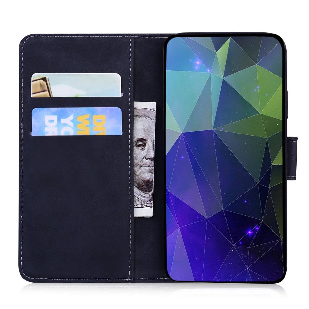 For Samsung Galaxy S23 Tiger Pattern Imprinted Wallet PU Leather Stand Magnetic Clasp Protective Phone Case - Black - 3