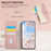 For iPhone 16 Wallet Case Triangular Splicing Zipper Leather Flip Cover with Wrist Strap - Pink - 7