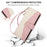 For Google Pixel 9a Triangular Splicing Zipper Leather Flip Cover with Wrist Strap - Pink - 5