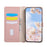 For Realme 15 5G Wallet Case Triangular Splicing Zipper Leather Flip Cover with Wrist Strap - Pink - 4