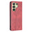 For TECNO Camon 50 4G Case Card Slots Geometry Imprint Leather Phone Cover - Red - 3