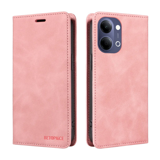 BETOPNICE For vivo Y21 5G (2026) / vivo Y05 4G Case  Magnetic Closure RFID Blocking Wallet Stand Leather Phone Cover - Pink - 2