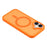 For iPhone 17 Magnetic Case 1.5mm Skin-feel PC TPU Shockproof Mobile Back Cover (Compatible with MagSafe) - Orange - 5