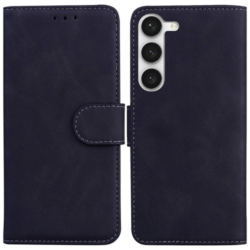 Stand Wallet Phone Case for Samsung Galaxy S23+, PU Leather + TPU Shockproof Smartphone Cover - Black - 1