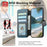 For Google Pixel 9a Magnetic Case RFID Blocking Detachable Wallet Stand Cloth Texture Leather Phone Cover - Black - 7