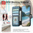 For Samsung Galaxy A16 5G  /  4G Magnetic Case RFID Blocking Detachable Wallet Stand Cloth Texture Leather Phone Cover - Black - 7