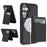 For Samsung Galaxy S26 Magnetic Cover Kickstand Leather Back Phone Shell with Detachable Pop-Up Card Case - Black - 1