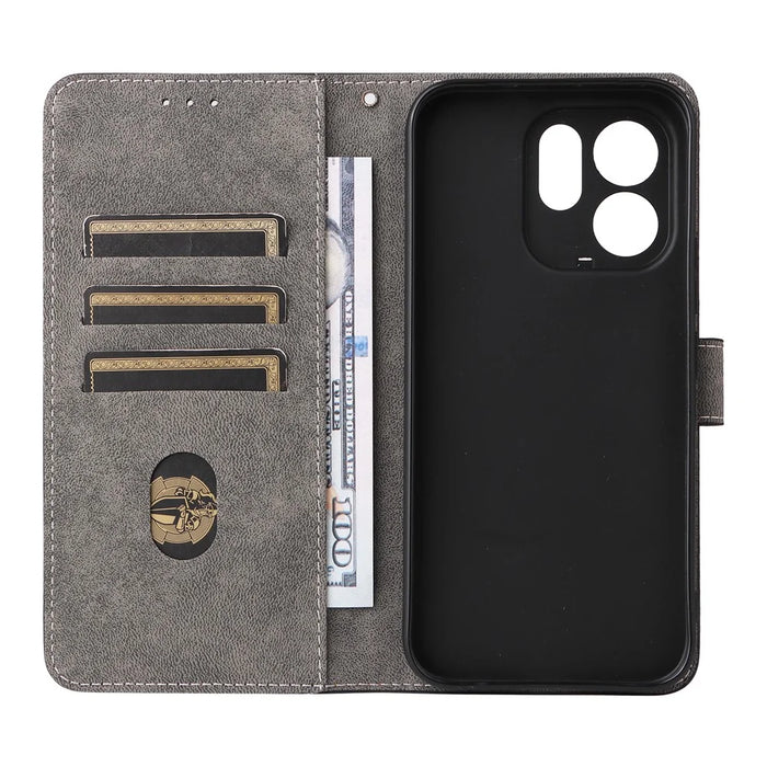 Phone Case For vivo V70 5G  /  V70 Elite 5G Wallet RFID Blocking PU Leather Phone Cover Stand with Strap - Black - 3