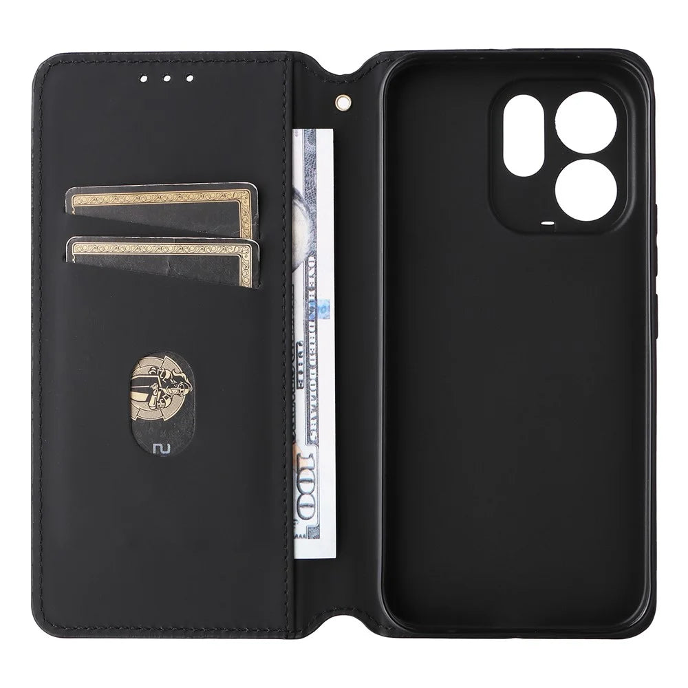 For vivo V70 5G  /  V70 Elite 5G Case Wallet Rhombus Imprinted PU Leather Phone Cover - Black - 3