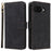 Phone Case For Google Pixel 10a Wallet RFID Blocking PU Leather Phone Cover Stand with Strap - Black - 1