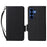 Phone Case For Samsung Galaxy S26+ Litchi Texture Wallet Leather Phone Cover with Wrist Strap - Black - 1