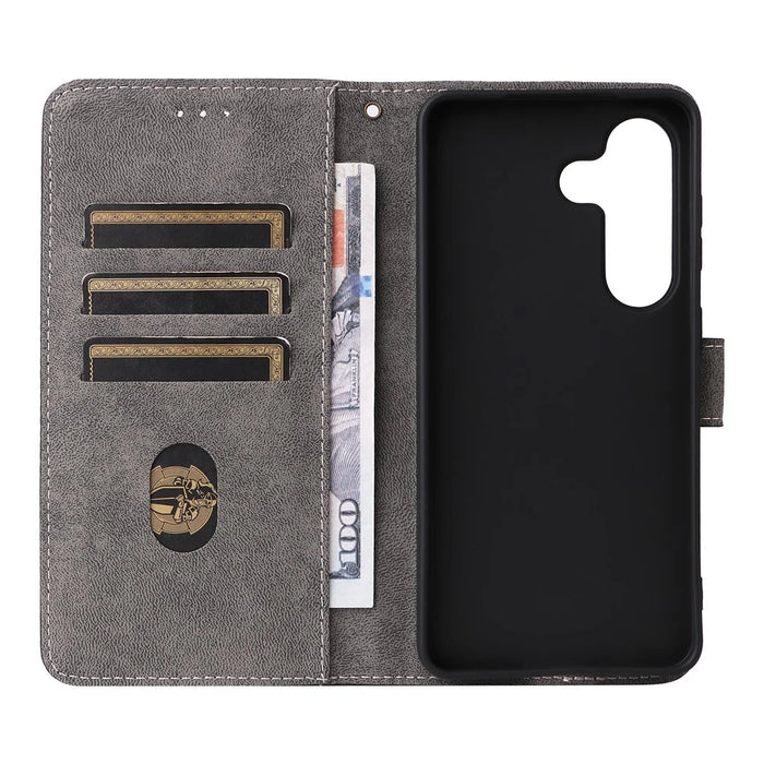 Phone Case For Samsung Galaxy S26+ Wallet RFID Blocking PU Leather Phone Cover Stand with Strap - Black - 3