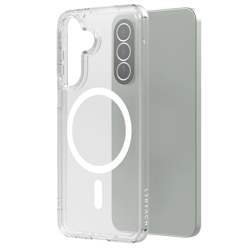 LEREACH TOC Series for Samsung Galaxy A57 5G Magnetic Case TPU + Acrylic Phone Cover - Transparent - 1