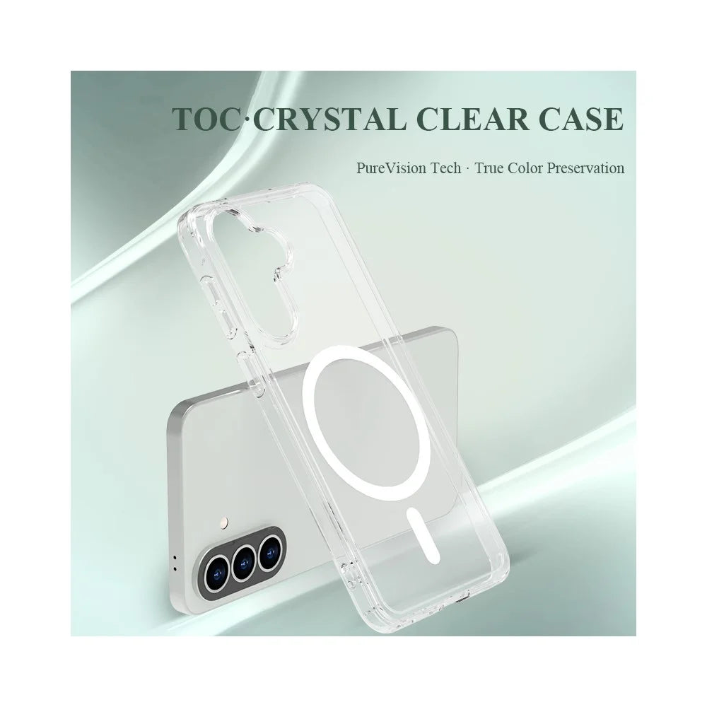 LEREACH TOC Series for Samsung Galaxy A57 5G Magnetic Case TPU + Acrylic Phone Cover - Transparent - 7