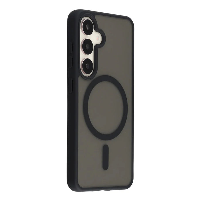 For Samsung Galaxy S25+  /  S24+ Magnetic Case 1.5mm Skin-feel PC TPU Shockproof Mobile Back Cover - Black - 3