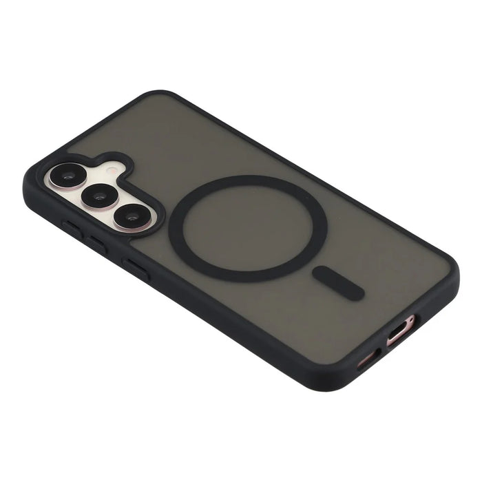 For Samsung Galaxy S25+  /  S24+ Magnetic Case 1.5mm Skin-feel PC TPU Shockproof Mobile Back Cover - Black - 4