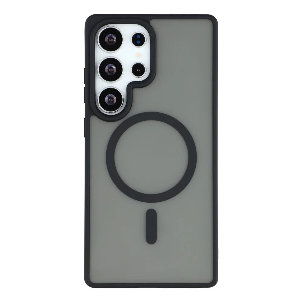 For Samsung Galaxy S26 Ultra Magnetic Case 1.5mm Skin-feel PC TPU Shockproof Mobile Back Cover - Black - 1