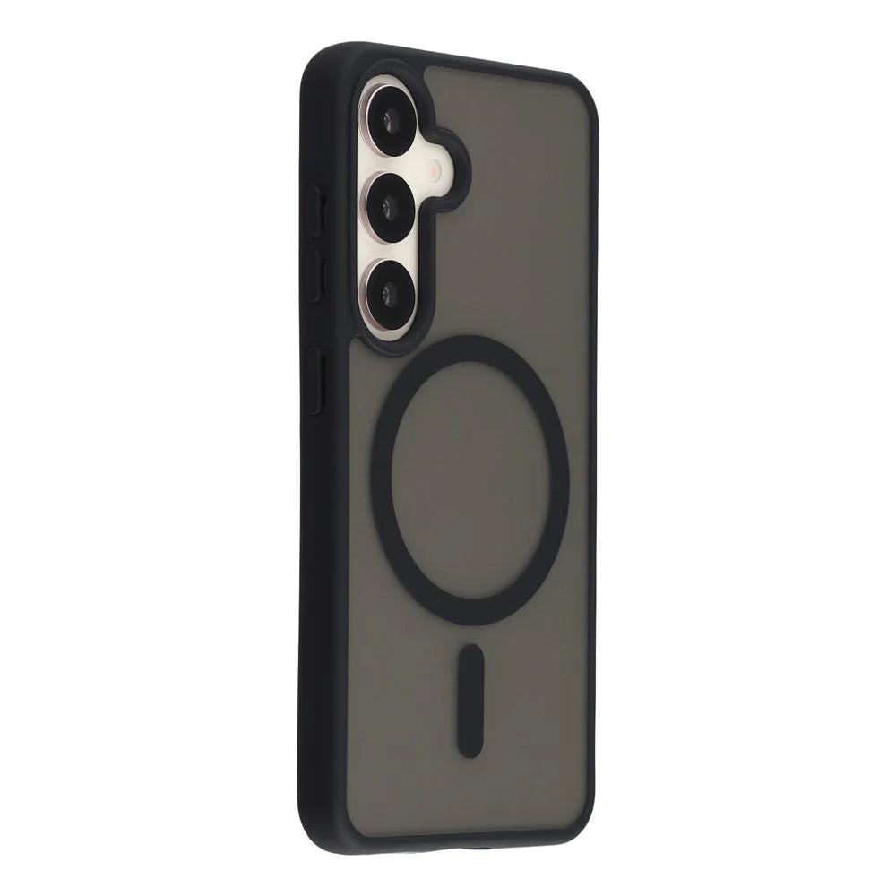 For Samsung Galaxy A56 5G Magnetic Case 1.5mm Skin-feel PC TPU Shockproof Mobile Back Cover - Black - 3