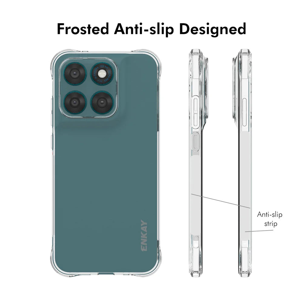 ENKAY HAT PRINCE For Motorola Moto G87 5G / G77 5G / G67 5G Clear Phone Case Shockproof Anti-slip TPU Cover - Transparent - 4