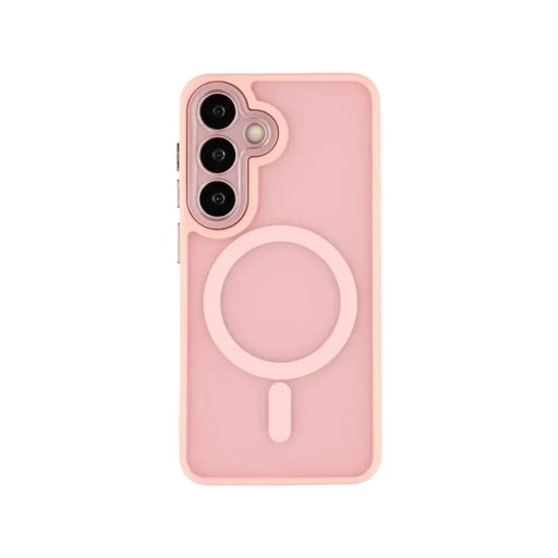 WANLONFENG For Samsung Galaxy A57 5G QB1 Series Magnetic Back Cover PC TPU Shockproof Phone Case - Pink - 1