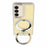 For Samsung Galaxy S26 Case Kickstand Rhinestone Edge Glitter Back TPU + PC IMD Phone Cover - Glitter Light Yellow - 4