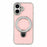 For iPhone 17 Case Kickstand Rhinestone Edge Glitter Back TPU + PC IMD Phone Cover - Glitter Light Pink - 2