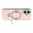 For iPhone 17 Case Kickstand Rhinestone Edge Glitter Back TPU + PC IMD Phone Cover - Glitter Light Pink - 5