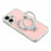 For iPhone 17 Case Kickstand Rhinestone Edge Glitter Back TPU + PC IMD Phone Cover - Glitter Light Pink - 6