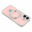 For iPhone 17 Case Kickstand Rhinestone Edge Glitter Back TPU + PC IMD Phone Cover - Glitter Light Pink - 7