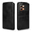 For Infinix Note Edge 5G Stand Case Magnetic Clasp Vertical Flip Leather Phone Cover with Card Holder - Black - 5