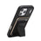 For iPhone 17 Pro Magnetic Case with Detachable Card Holder Kickstand TPU + PU Back Cover Compatible with MagSafe - Black - 2