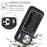 For iPhone 17 Pro Magnetic Case with Detachable Card Holder Kickstand TPU + PU Back Cover Compatible with MagSafe - Black - 5