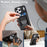For iPhone 17 Pro Magnetic Case with Detachable Card Holder Kickstand TPU + PU Back Cover Compatible with MagSafe - Black - 6